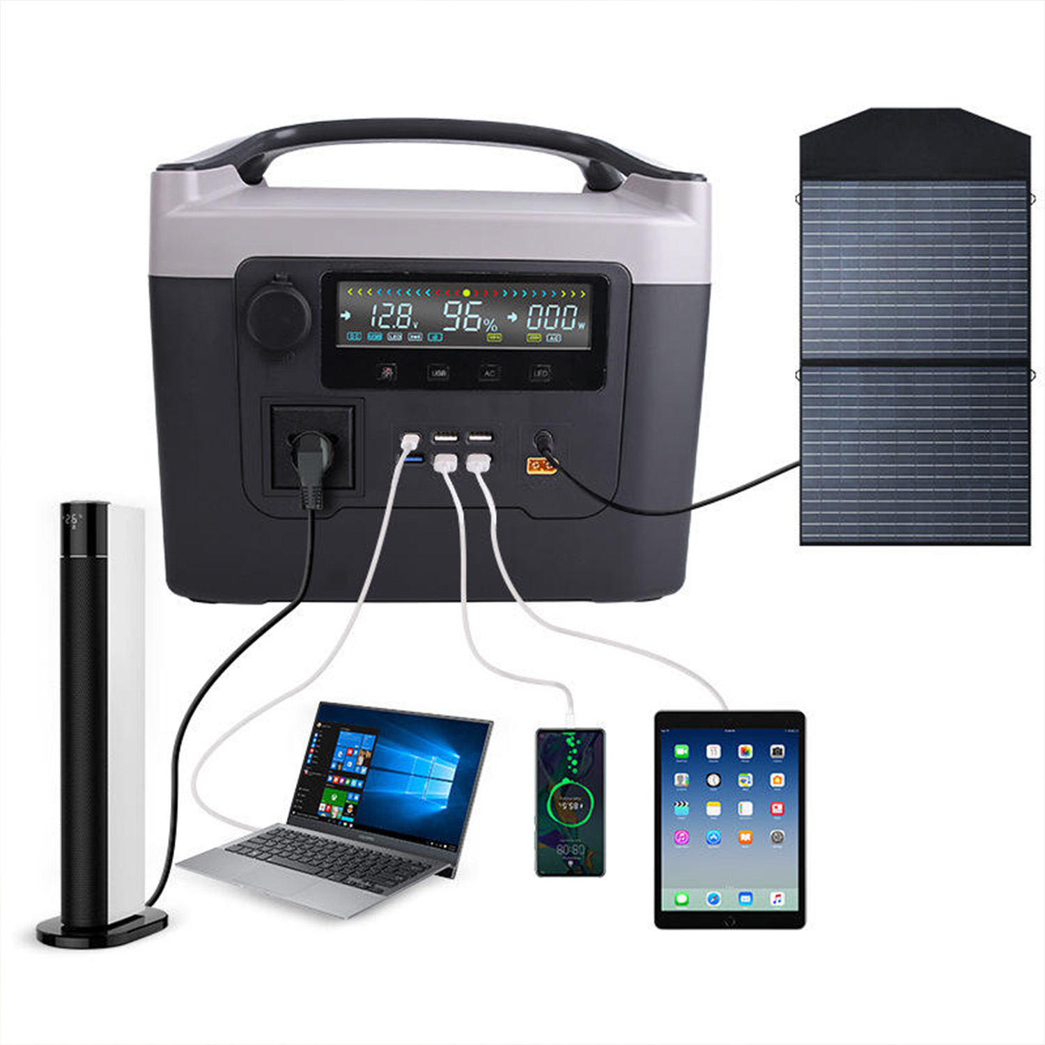 500W 51.2V 280Ah Private Label Portable Power Station for Off Grid | Battery Generator, Solar Generator, OEM