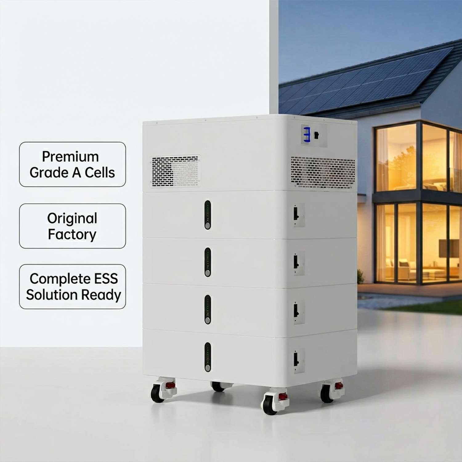 300W 24V 100Ah Custom Solar Energy Storage System for Camping | Wall Mounted, Industrial ESS, ODM