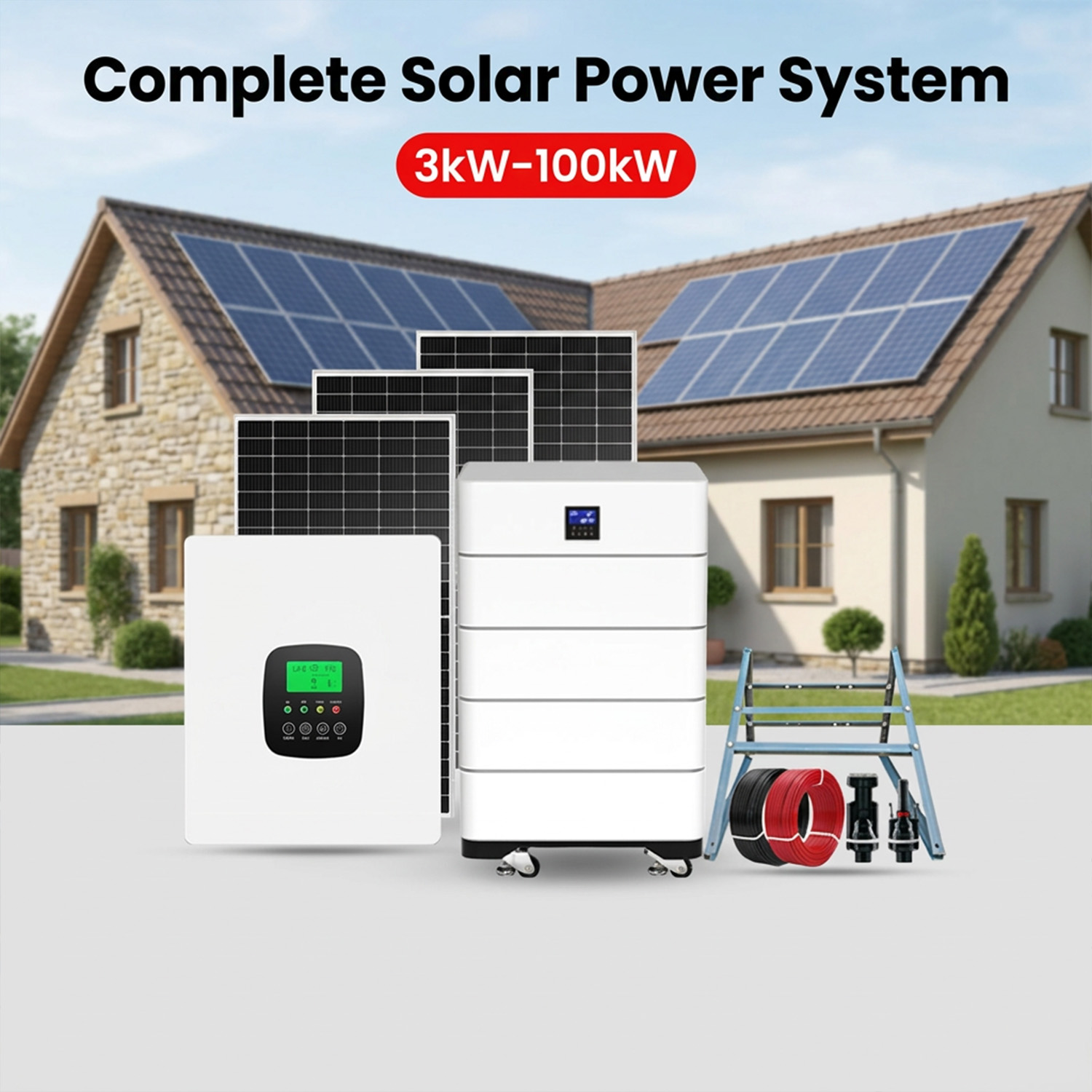 300W 51.2V 50Ah Private Label Solar Energy Storage System for Home Backup | ODM, OEM, Rack Mounted