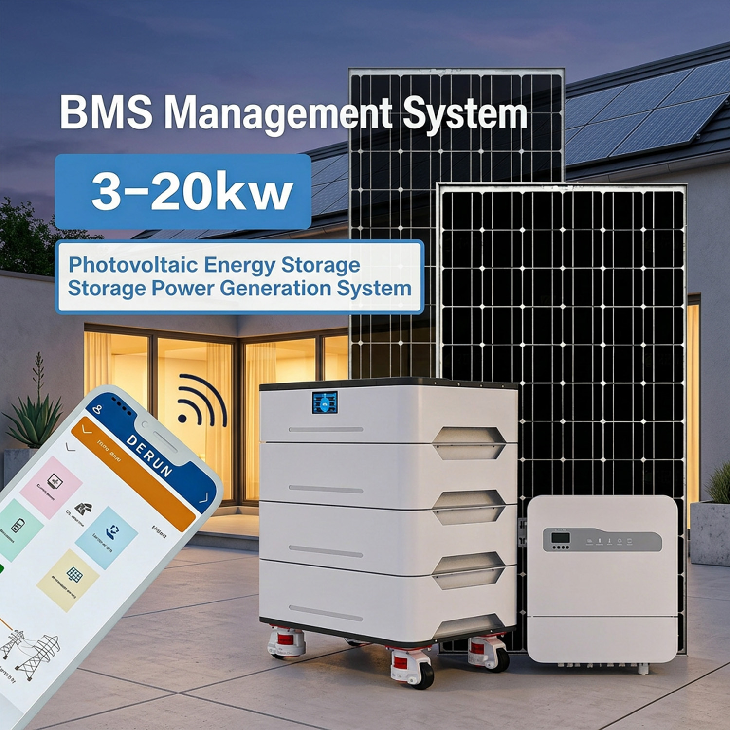 300W 96V 50Ah OEM Solar Energy Storage System for Home Backup | Wall Mounted, Rack Mounted, OEM